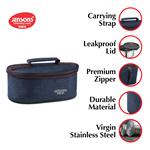 Buy Jensons Aqua Double Decker Lunch Box With Bag Leakproof Airtight Navy Blue Online At