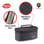 Buy Jensons Aqua Double Decker Lunch Box With Bag Leakproof Airtight Dark Grey Online At