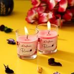 eCraftIndia Vanilla Scented Glass Candle, 2 pcs