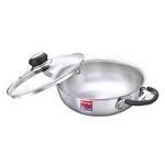 Judge Stainless Steel Kadai with Glass Lid 24cm – Judge Appliances