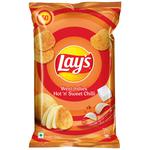 Buy Lay's West Indies Hot N Sweet Potato Chips - Crispy Chips & Snacks ...