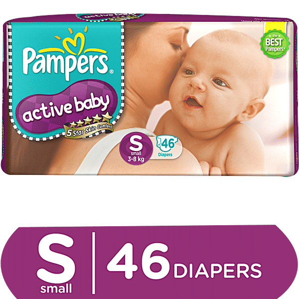 Pampers active sale baby diapers small