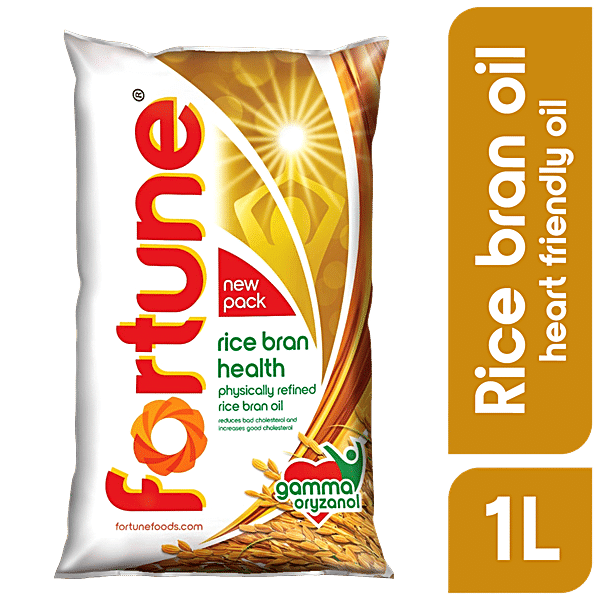 Buy Fortune Refined Oil Rice Bran 1 Ltr Pouch Online At Best Price of ...