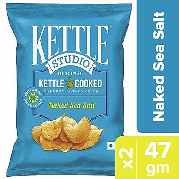 Buy Kettle Studio Potato Chips Naked Sea Salt X Gm Multipack Online At Best Price Of Rs