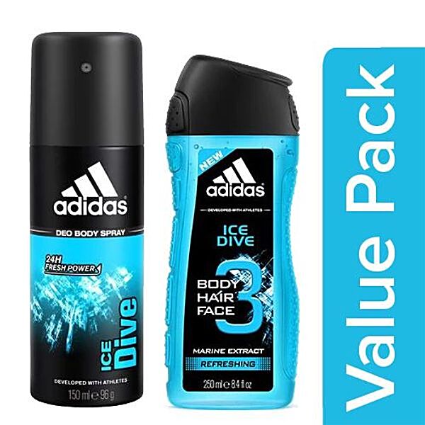 Buy Adidas Deo Body Spray Ice Dive 150 Ml Shower Gel Ice Dive