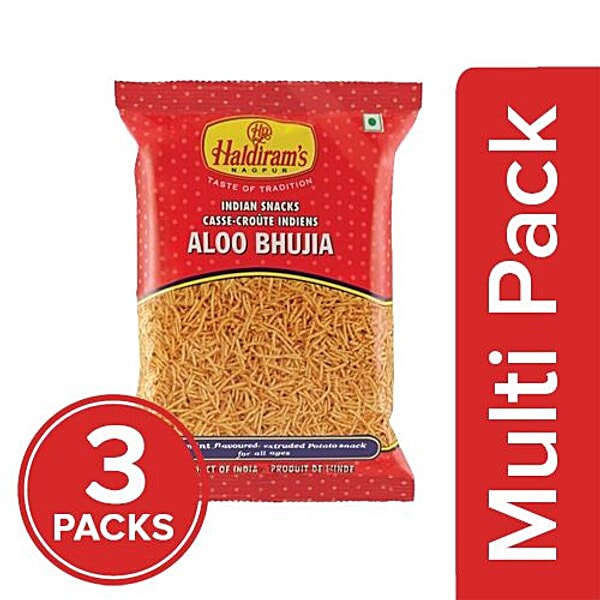 Buy Haldirams Namkeen Aloo Bhujia 3x150 Gm Multipack Online At Best Price Of Rs 156 Bigbasket