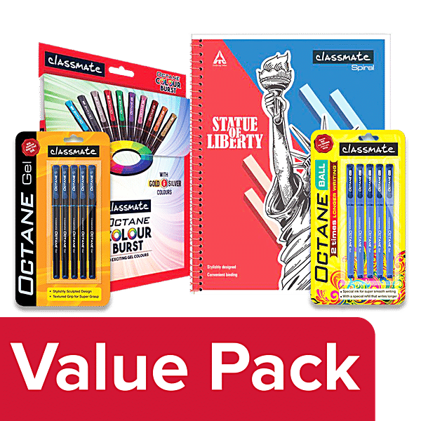 Set of 10 Classmate Octane Colour Burst Gel Pen