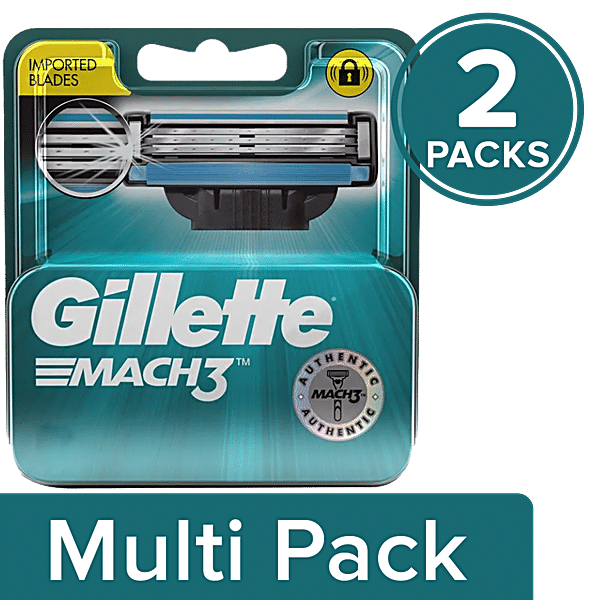 Gillette Mach3 - Manual Shaving Razor Blades Cartridge 3 x 2 pcs