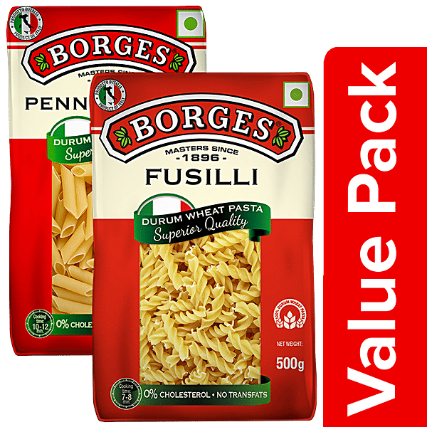 Buy BORGES Durum Wheat Pasta - Mini Penne Rigate Online at Best Price of Rs  166.4 - bigbasket