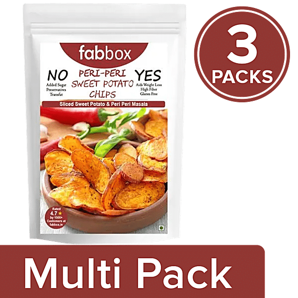 Buy Fabbox Sweet Potato Chips Peri Peri Flavour, Healthy, GlutenFree