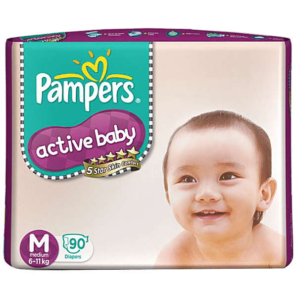 Buy Pampers Active Baby Diaper Xl 56 Pcs Pouch Online At Best Price of Rs  1682.01 - bigbasket