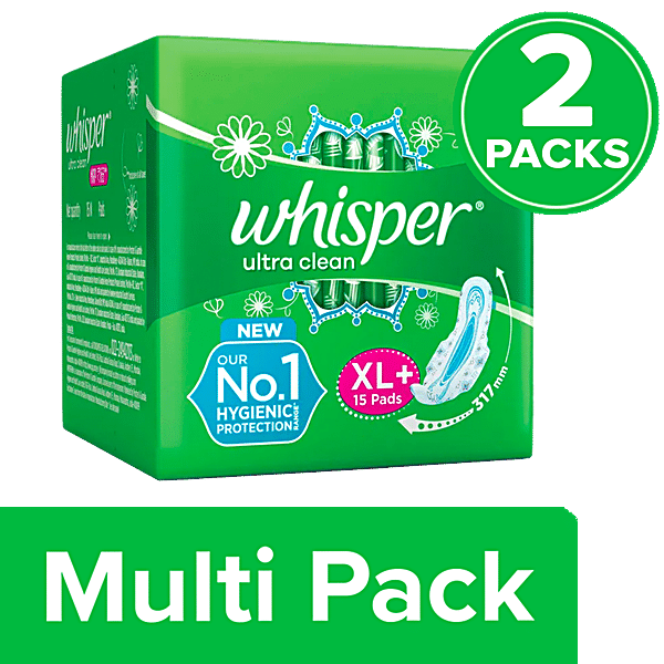 Buy Whisper Sanitary Pads - XL Plus Wings, Ultra Online At Best Price ...