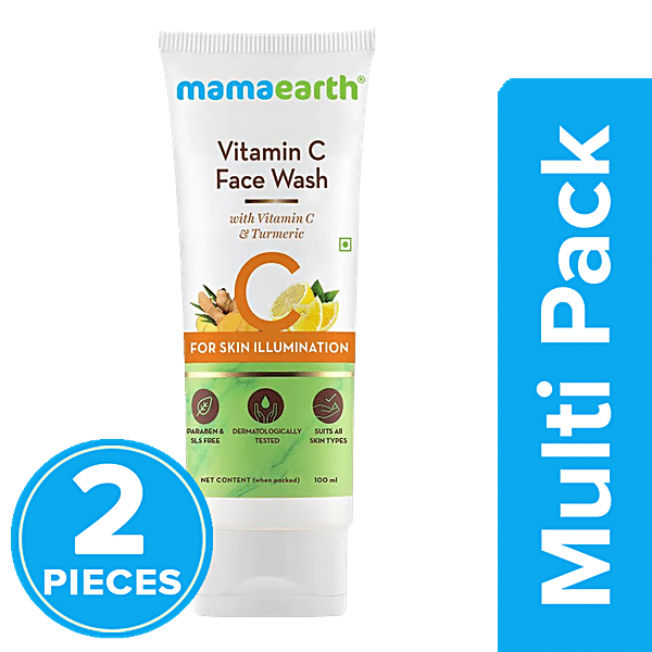 Buy Mamaearth Vitamin C Face Wash With Vitamin C & Turmeric For Skin ...