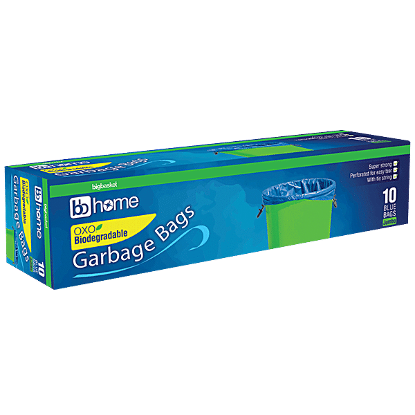 Buy BB Home Oxo-Biodegradable Garbage Bags - Jumbo, Blue, 91x112 cm Online  at Best Price of Rs 387 - bigbasket