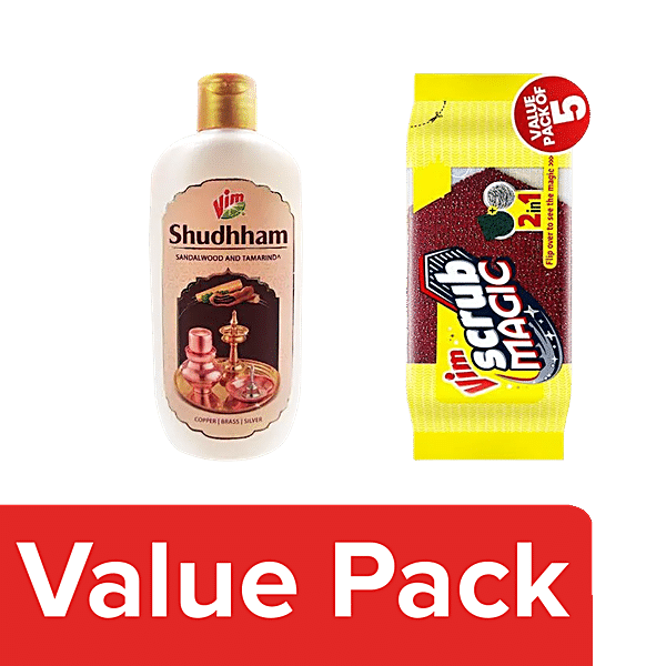 Buy Vim Shudhham Gel Sandalwood Tamarind 250ml Scrub Magic Nonwoven