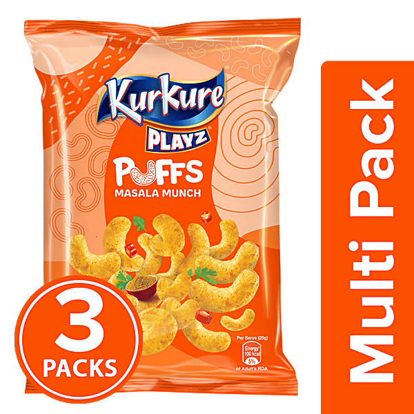 Buy Kurkure Playz Puffs Masala Munch Namkeen Online at Best Price of Rs ...