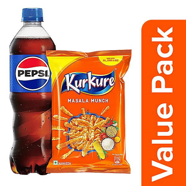 Buy bb Combo KurKure Namkeen - Masala Munch, 70 g + Pepsi Soft Drink ...