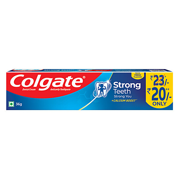 Buy Colgate Toothpaste Strong Teeth Dental Cream Anti Cavity 50 Gm ...