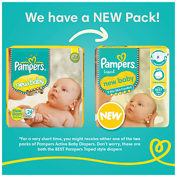 Pampers tape hot sale diapers newborn