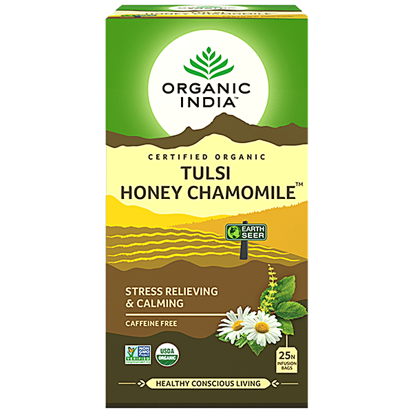 Buy Organic India Chamomile Tea Tulsi Honey 25 Bags Online At Best