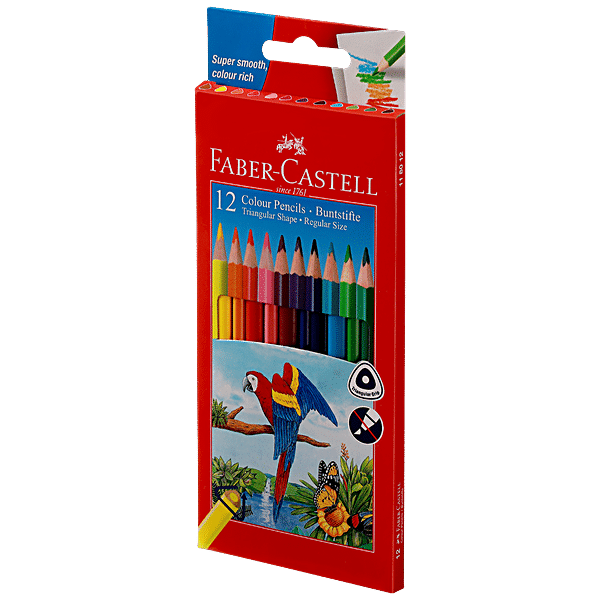 Buy Faber castell Colour-Me Grip - Triangular Shape, Regular Size, Super  Smooth, Colour Rich Online at Best Price of Rs 100 - bigbasket