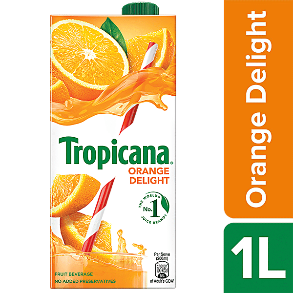 Buy Tropicana Fruit Juice Delight Orange 1 L Online At Best Price Of Rs 