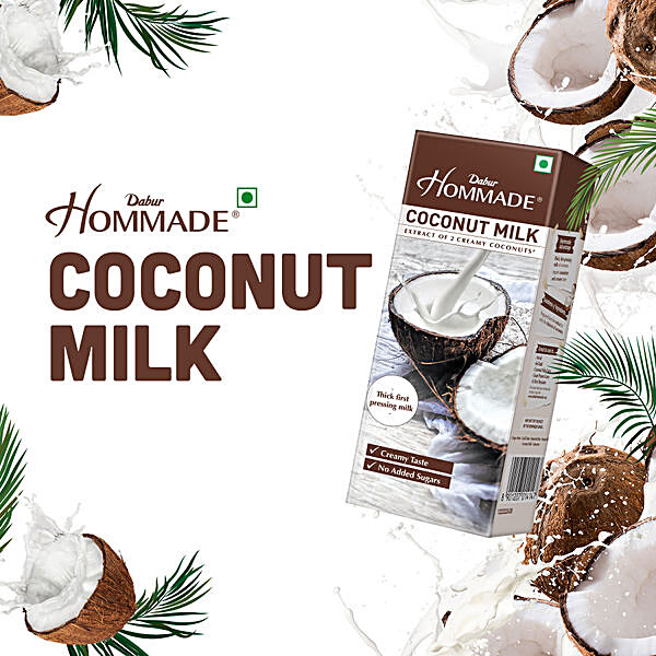 Buy Dabur Hommade Coconut Milk 200 Ml Online At Best Price of Rs 69 -  bigbasket