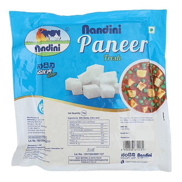 Buy Nandini Paneer 1 Kg Pouch Online At Best Price Of Rs 425 Bigbasket