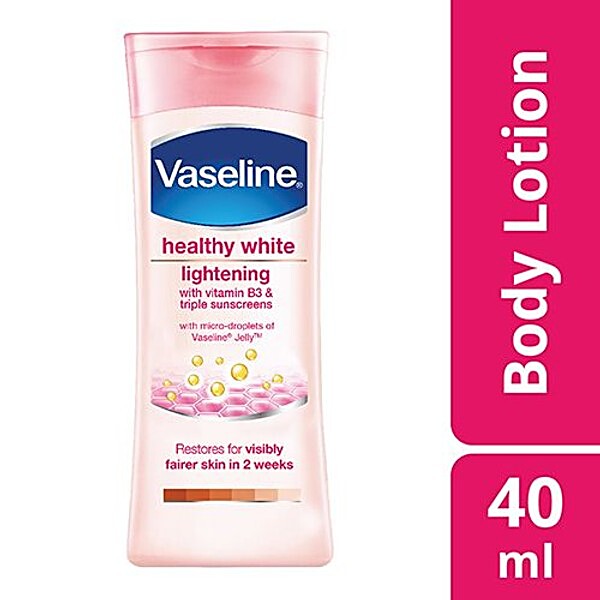 Vaseline Healthy White Lightening Body Lotion with Vitamin B3 Micro Droplets of Vaseline Jelly 40 ml