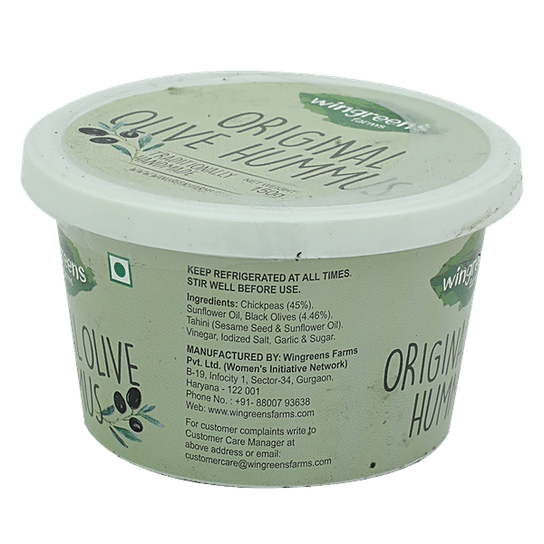 Wingreens Farms Original Olive Hummus Dip Spread 150 g