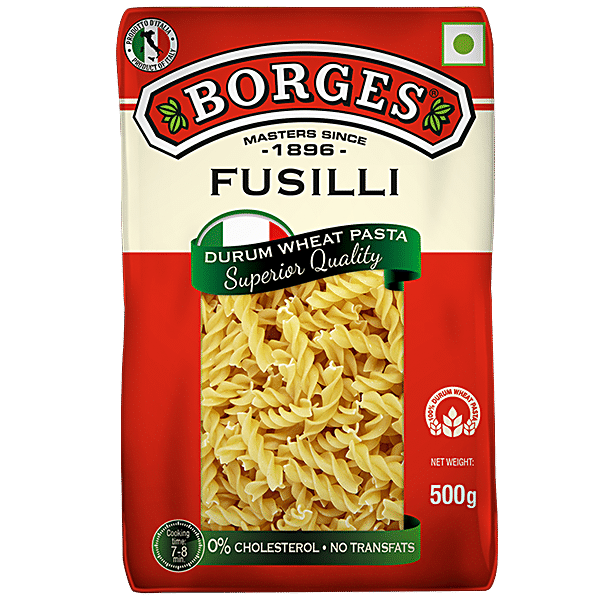 Buy Borges Durum Wheat Pasta Fusilli 500 Gm Pouch Online At Best Price
