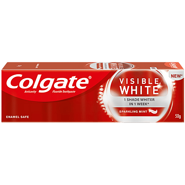 Buy Colgate Toothpaste - Visible White 50 gm Online at Best Price. of ...