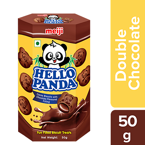 Buy Meiji Hello Panda Biscuits Double Chocolate Filling 50 Gm Carton