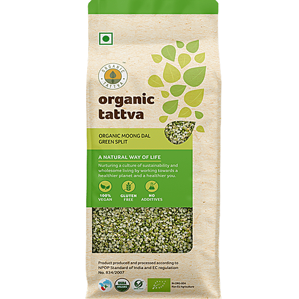 Buy Organic Tattva Organic Moong Dal Green Split Gm Pouch Online At The Best Price Of Rs