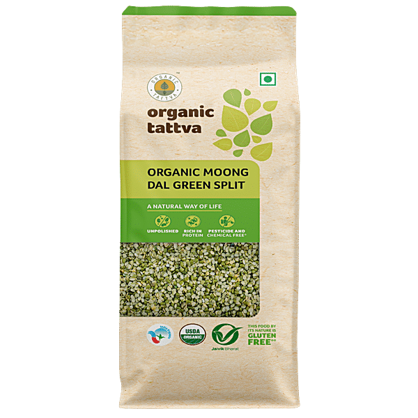 Buy Organic Tattva Organic Moong Dal Green Split Gm Pouch Online At The Best Price Of Rs