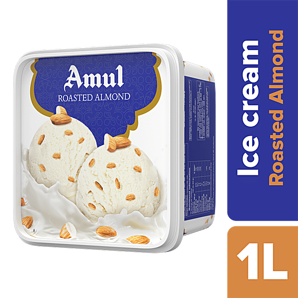 Buy Amul Real Ice Cream Roasted Almond 1 Lt Tub Online At Best Price Of 