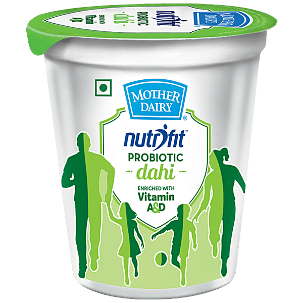 Buy Mother Dairy Probiotic Dahi B Activ Helps Digestion 400 Gm Cup ...