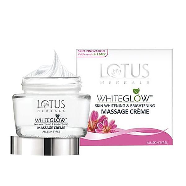 Lotus Herbals Whiteglow Skin Whitening Brightening Massage Creme 60 g