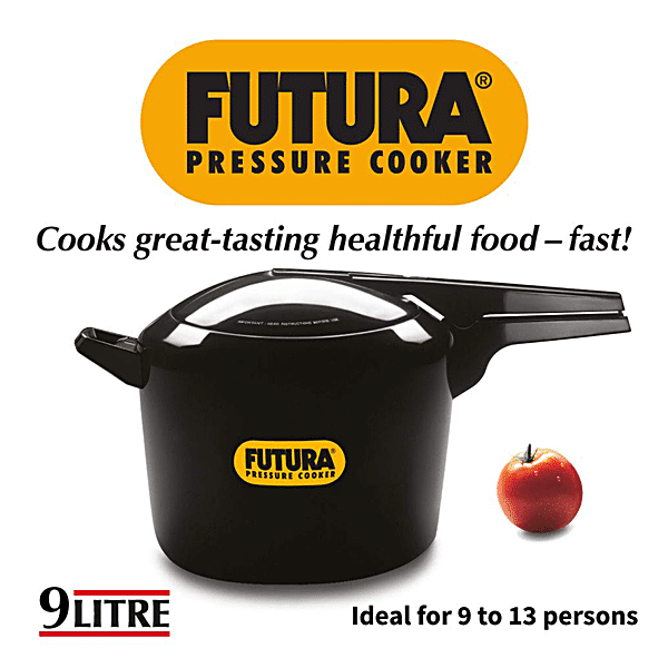 Futura Hawkins 3-Litre Hard Anodized Induction Compatible Pressure Cooker,  Small, Black 