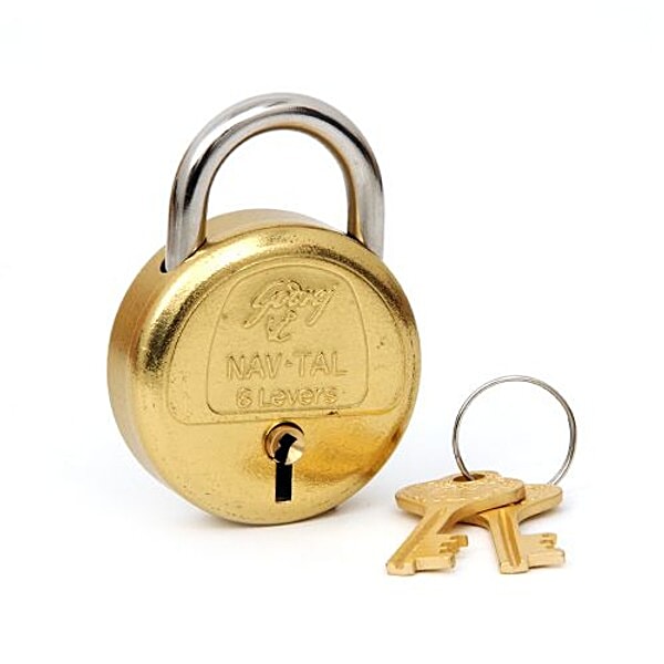 Buy Godrej Padlock Nav-Tal 6 Levers Brass Online at Best Price of Rs ...