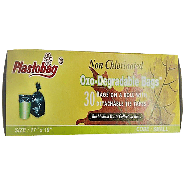 Plastobag Garbage Bags XL Garbage Bag (Black, 15) Set Of 12, (MRP 115.00  Rs)