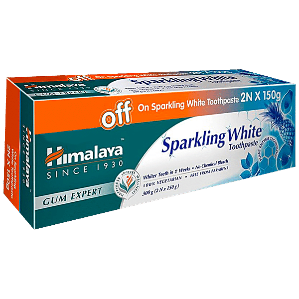 Buy Himalaya Sparkling White Toothpaste Gum Expert 300 Gm Online at the ...