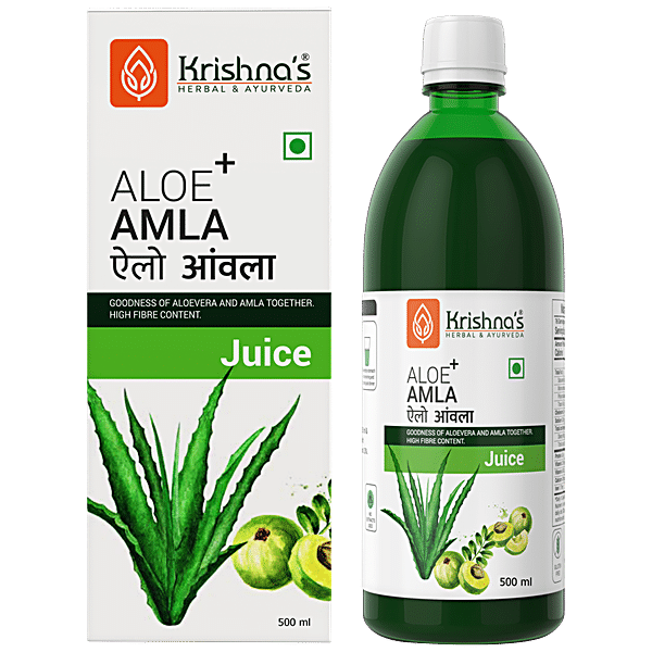 Buy Krishnas Aloe Vera & Amla Juice - Helps In Blood Sugar & Hair Problems Online at Best Price of Rs null - bigbasket