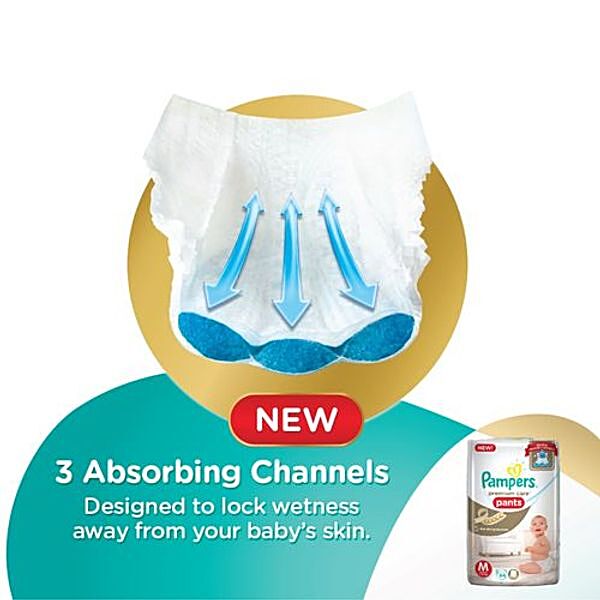 Pampers Premium Care Diaper Pants - Medium Size, 7-12 kg, 30 pcs