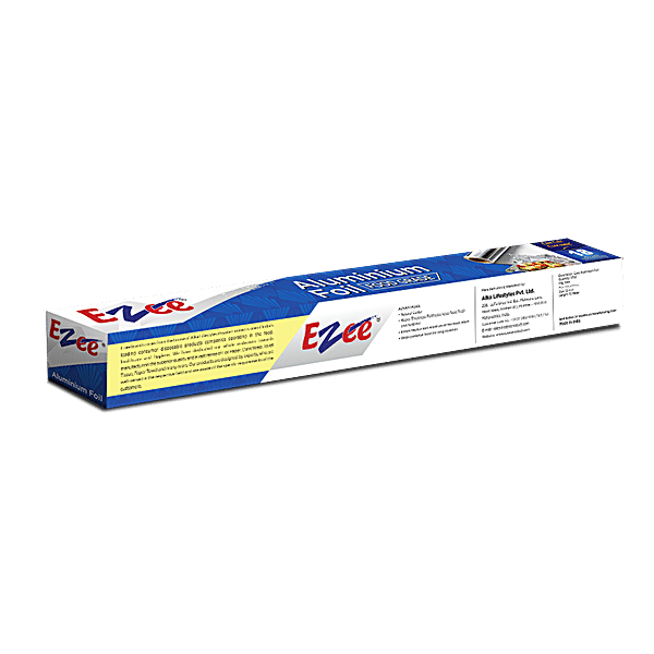 Ezee Silver Aluminium Foil 72 Meters 14 Microns Pack of 2, Parchment &  Wrapping Paper