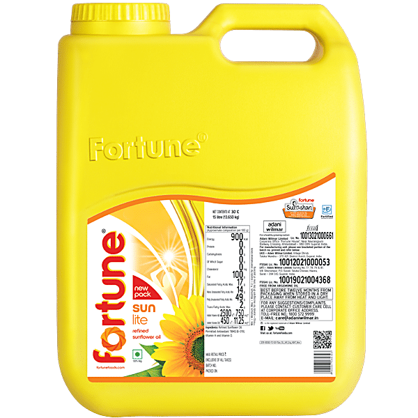 Buy Fortune Refined Sunflower Oil 15 Ltr Online at the Best Price of Rs