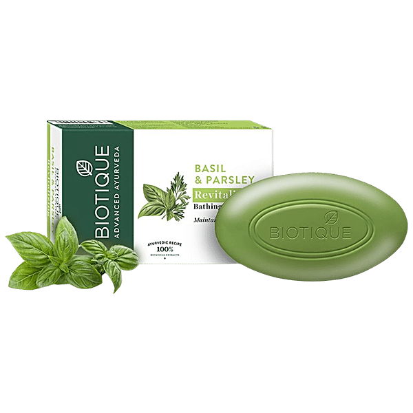 BIOTIQUE Basil Parsley Revitalizing Bathing Bar 75 g