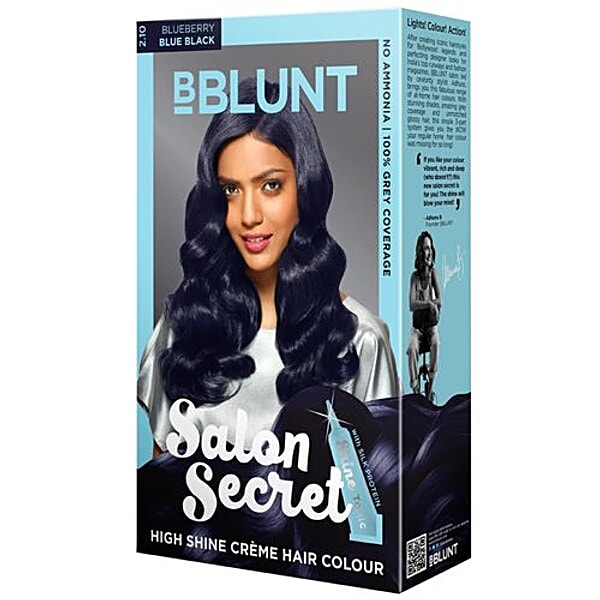 Buy Bblunt Salon Secret High Shine Creme Hair Colour Blueberry Blue ...