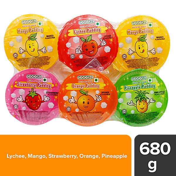 Buy Cocon Tropical Fruit Pudding Lychee Mango Strawberry Orange ...