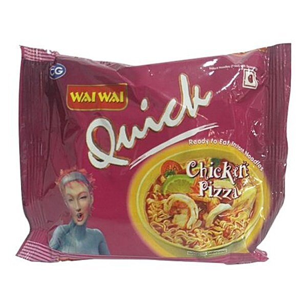 Buy Wai Wai Quick Noodles - Chicken Pizza 70 gm Online at Best Price ...